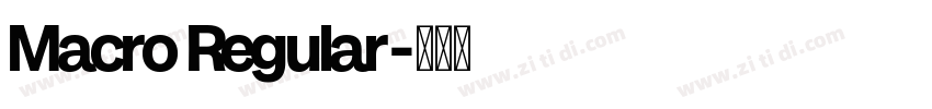 Macro Regular字体转换